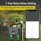MOES WiFi Water Timer 2 Zone with BLE Hub, Brass Inlet & Outlet, Grey - Image 6