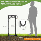 Pattiumo Garden Hose Holder Stand, Heavy Duty Freestanding Metal Hose Holder with 4 Spikes, Hose Reel Alternative Holds up to 150 ft for Yard Lawn Garden Patio - Image 4