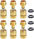 HQMPC No Pb Garden Hose Quick Connect Brass Hose Quick Connect Quick Release Hose ConnectorWater Hose Connectors 3/4" GHT (6 SETS) by HQMPC