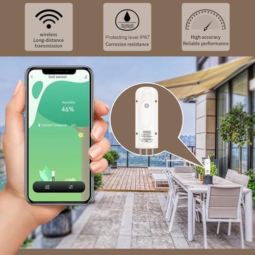 LICAEVEY Smart Soil Sensor, for Zigbee & for Tuya (requiring a Gateway Support), Real Time Detection, IP67 Water Proof, Garden Plants Soil Temperature Humidity Meter - Image 4