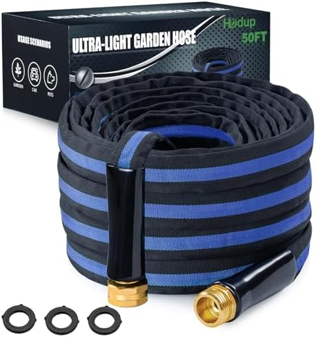Lightweight Garden Hose 50 ft, Flexible Kink-Free Water Hose by HODUPdirect