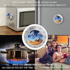 Mechanical Kitchen Timers for Cooking,Desert Sky Printed 60 Minute Magnetic Countdown Timer,Cute Cooking Timers with Alarm,Stainless Steel Time Timer Manual No Batteries Required - Image 4