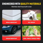 Stainless Steel Water Hose | Heavy Duty Metal Garden Hose with Nozzle | Kink Free, Anti Rust | Flexible and Lightweight Water Pipe for Gardening | Available in Different Sizes | HydroPro - Image 4