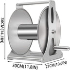 Stainless Steel Wall Mounted Floor Decorative Hose Reel, Outdoor Heavy Duty Garden Hoses Holder Storage Durable for Watering Flowersyard Lawn Farm Patio - Image 2