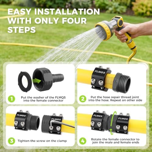 1/2" Garden Hose Repair Kit with Upgraded Hose Clamp - Image 5