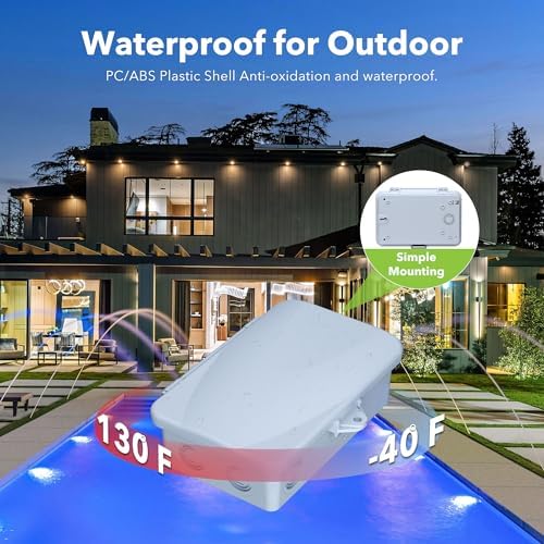 BN-LINK Pool Pump Timer, Outdoor Indoor Smart Wi-Fi Timer Box, 2HP 40A Max, 120, 240, 277 VAC, for Pool Pump, Water Heater, Fans, SPA, APP Remote Control, Compatible with Alexa, Google Assistant - Image 5