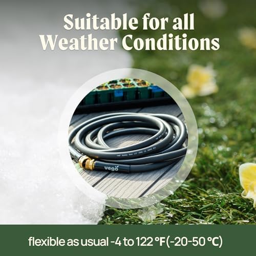 Vego Garden Leader Hose 100ft with Brass Thread and Swivel Grip Sleeve, 5/8" Leader Garden Water Hose with Male to Female Fittings for Garden & Yard - Image 7