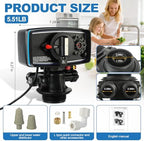 Water Softener Control Valve, 110V Flow Type, Digital Timer Display for Water Treatment System - Image 2