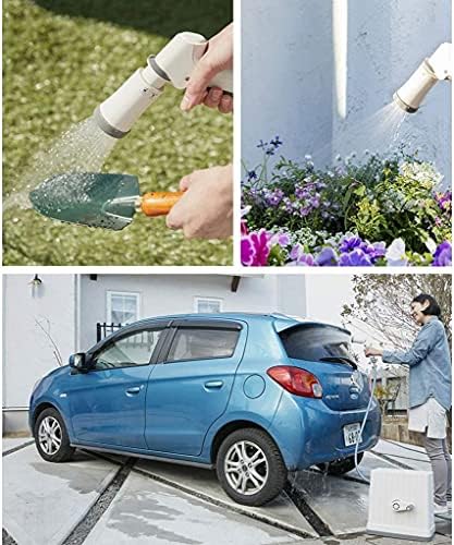 Resin Outdoor Water Pipe Car Wash Water Gun, Hidden Hose with Cover, Durable Hose Storage Reel with Crank, Waterproof Connection Cover,Black,20 Meters (65.6ft) - Image 5