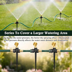 Tioncy 4 Pack Metal Lawn Sprinkler for Yard with Brass Nozzle & Aluminum Alloy Spike Base, Adjustable Automatic Garden Sprinkler System with Screen Gasket for Lawn Garden Yard Greenhouse(Black) - Image 5