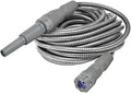 Bernini Expanding Metal Garden Hose Expands to 25 ft, Lightweight No Kink Puncture Resistant 304 Stainless Steel Hose With Adjustable Fireman Spray Nozzle & Patented Power Couplers - Grey (25') by BerniniFountains