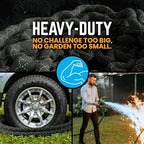 PowerFlow Metal Garden Hose, 50 Ft Non-Expandable Water Hose, Black - Image 3