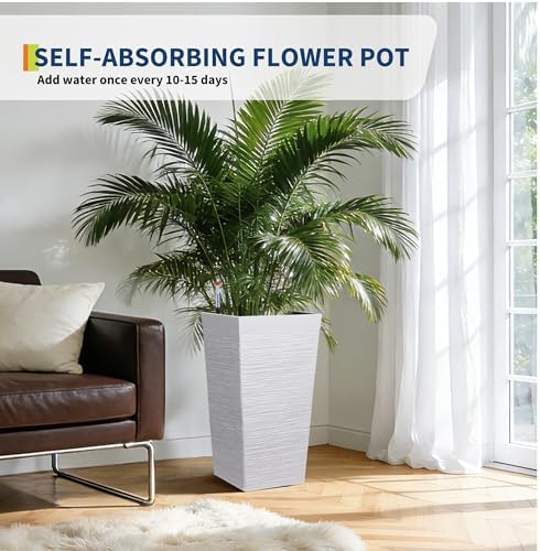 Tall Outdoor Planters Set of 2, 22.5'' Planters for Outdoor Plants - Image 7