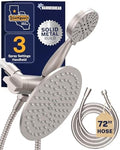 HammerHead Metal Dual Shower Head Combo With 3-Spray Handheld and Rainfall by HammerHeadShowers