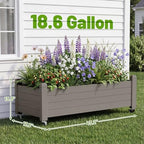 Fancyango Raised Garden Bed with Wheels 13.3" Hx2 -Gray - Image 3