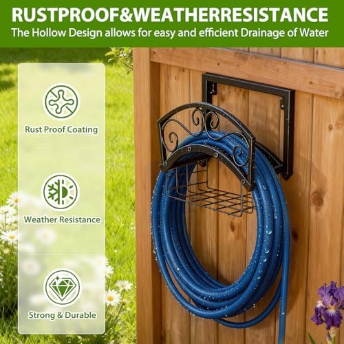 BOLITE Garden Hose Holder Wall Mount, Heavy Duty Water Hose Holder, 150FT - Image 5