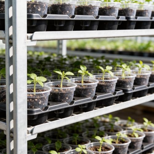 homenote 2 Pack 20 Cell Seed Starting Trays with 40 Clear 3 Inch Plant Pots - Image 2