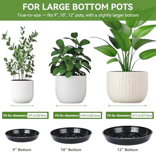 10 Pack Plant Trays 9 inch Heavy Duty Plant Saucers for Indoor Outdoor Use - Image 6