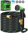 75ft Garden Hose，Non-Expandable Water Hose with 8 Function Spray Nozzle, Burst-Resistant，Kink-Free，Lightweight，Durable & Flexible 3/4" Garden Hose for Gardening, Yard，Lawn, Car Washing by BIGITTA