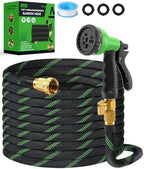 75ft Garden Hose，Non-Expandable Water Hose with 8 Function Spray Nozzle, Burst-Resistant，Kink-Free，Lightweight，Durable & Flexible 3/4" Garden Hose for Gardening, Yard，Lawn, Car Washing by BIGITTA