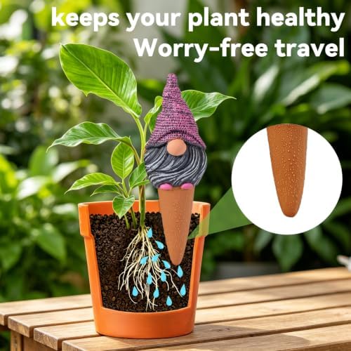YesWhat Terracotta Watering Spikes Slow Release Watering Stakes 4-Pack - Image 7