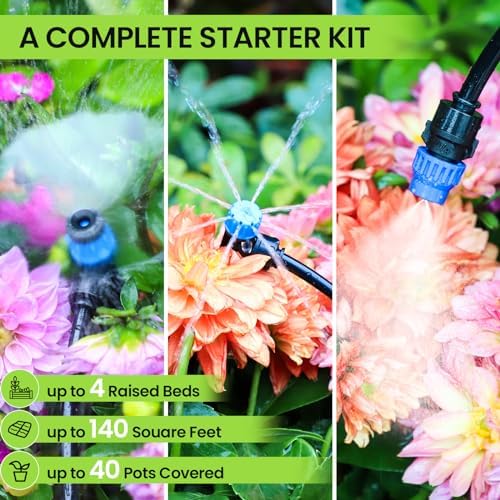 Bonviee Drip Irrigation System Kit for Garden Watering, 230FT Quick Connect - Image 2