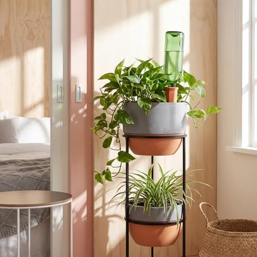 Tatuo 24 Pack Terracotta Watering Spikes Automatic Plant Waterer Devices Outdoor Indoor Use Plant Self Watering Devices Wine Bottle - Image 3