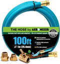 Aeromixer THE HOSE 1 Inch Garden Hose 100 Ft with Brass Valve & Adapter Set by AEROMIXER