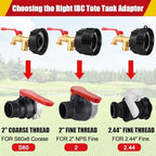 Ibc Tote Adapter, Brass Double Valve, 3/4'' Male Npt to 3/4'' Ght - Image 3