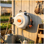 Garden Hose Reel, Wall Mount Retractable Hose with Spray Gun & 8 Patterns 32m/105ft by Unknown