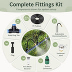 Easy-Install Garden Water Irrigation System | Flexible Nozzles, Mist Spray Watering, Quick-Connect 30cm Nozzle, 262ft Coverage for Efficient Watering - Image 6