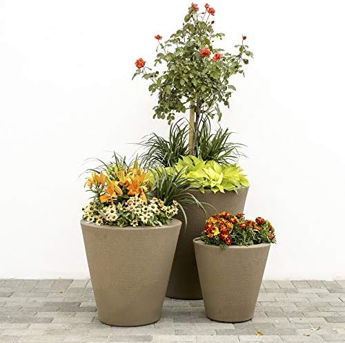 Crescent Garden Dot TruDrop Indoor/Outdoor Planter, Self-Watering Plant Pot, 26 Inches, (Caviar Black) - Image 5