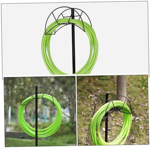 Portable Iron Garden Hose Black Storage Holder for Outdoor Use - Image 3