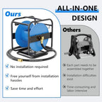 SPECILITE Metal Garden Hose Reel, 360° Rotation Frame, 75-100 FT, Blue - Image 3