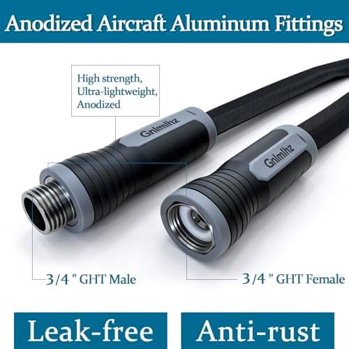 Garden Hose 75 ft, Made of TPE (BetterThan PVC/Hybrid Polymer), Lightweight yet Durable Water Hose with Ergonomic Grip, Drinking Water Safe Material, All-Weather, 3/4" GHT Fittings - Image 6