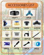 Drip Irrigation System,Automatic Garden Watering System, 360 Degree Adjustable Garden Sprinkler, High Output Mist Spray Nozzle for Potted Plants, Easy Connect & Rotating Head, Customizable Water Flow - Image 2