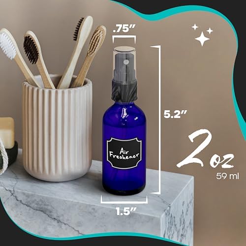 Nevlers Blue Glass Small Spray Bottle 2 Oz Set | Travel Spray Bottle 48 PK - Image 3