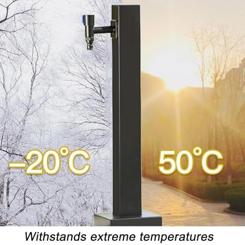 Outdoor Antifreeze Veal Square Garden Water Column - 36.6in Durable Floor Mount Water Dispenser Hydrant with Faucet & Spray Gun for Efficient Irrigation System. - Image 5