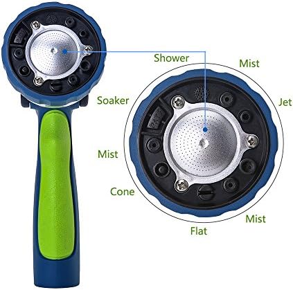 GREEN MOUNT Garden Hose Nozzle with Quick Connect Set - Zinc Alloy High Pressure Sprayer, Fireman Style Handle for Car Wash & Plant Watering, Green - Image 5