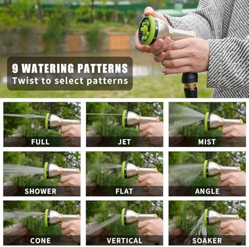 Besiter Garden Hose Nozzle Sprayer, Heavy Duty Metal Water Hose Nozzle - Image 2
