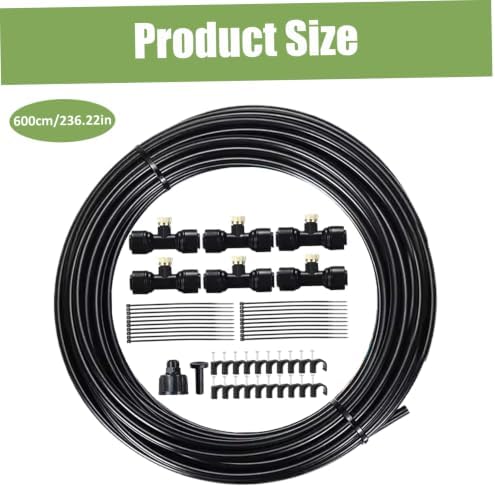 Patio Misting System, 20FT Outdoor Cooling Kit with 6 Mist Nozzles and Brass Adapter for Garden Greenhouse - Image 4