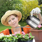 YARNOW 1000ml Stainless Steel Watering can with Long Spout for Indoor Plants, Succulents, and Garden Use (Silver) - Image 2
