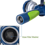 GREEN MOUNT Garden Hose Nozzle with Quick Connect Set - Zinc Alloy High Pressure Sprayer, Fireman Style Handle for Car Wash & Plant Watering, Green - Image 4