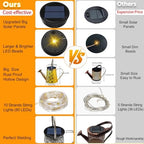 VOOKRY Watering Can with Lights, Large Hanging Solar Lights Outdoor Waterproof, Decorative Retro Metal Solar Garden Decor for Outside Patio Yard Porch Lawn, Gifts for Women Mom Grandma Birthday - Image 6