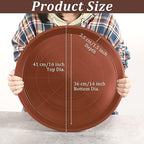 Eccliy 6 Pack Plastic Plant Saucer, Round, 16 Inch, Terracotta - Image 2