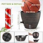 ZMTECH 10 Inch Self Watering Pots for Indoor/Outdoor Plants, 4 Pack Bronze Large Plastic Planter with Water Level Indicator, Drainage Hole & Removable Saucer for Garden Flowers, Deco Plant Container - Image 2