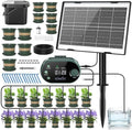 Solar Drip Irrigation System Kit, Auto Plant Waterer for 15 Pots by KINEVI