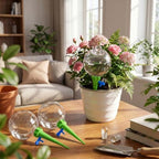 6 Pcs 17 oz Plant Watering Globe with Adjustable Spike, Green - Image 7