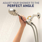 HammerHead Metal 1-Spray Shower Head with Handheld High Pressure, Long Hose - Image 6