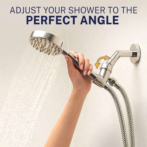 HammerHead Metal 1-Spray Shower Head with Handheld High Pressure, Long Hose - Image 6